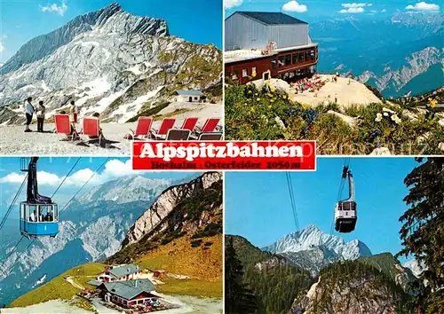 AK / Ansichtskarte Seilbahn Alpspitzbahnen Garmisch Partenkirchen Bergstation Wetterstein Kat. Bahnen