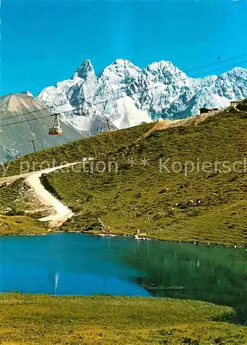 AK / Ansichtskarte Seilbahn Fellhorn Oberstdorf Birgsautal Trettachspitze Maedelegabel Bockkarkopf  Kat. Bahnen