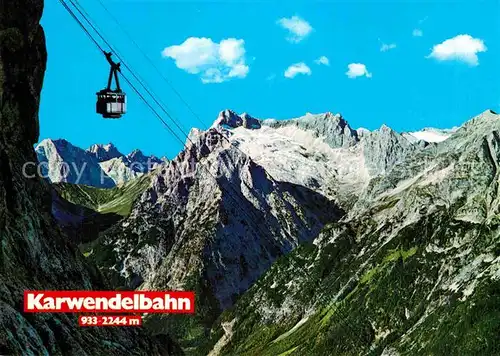 AK / Ansichtskarte Seilbahn Karwendel Mittenwald Mieminger Kette Wettersteingebirge  Kat. Bahnen