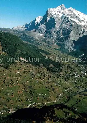 AK / Ansichtskarte Grindelwald mit Schwendi und Wetterhorn Kat. Grindelwald
