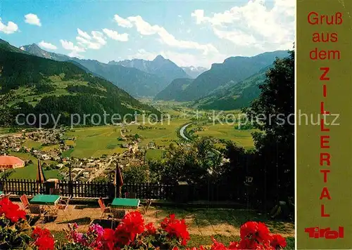 AK / Ansichtskarte Zell Ziller Tirol Blick vom Gasthaus Schoene Aussicht Kat. Zell am Ziller