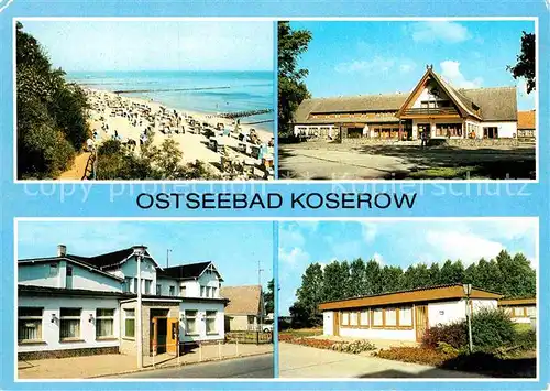 AK / Ansichtskarte Koserow Ostseebad Usedom Strand Ferienobjekt Damerow FDGB Ferienheim Zentral Kat. Koserow