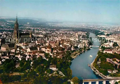 AK / Ansichtskarte Ulm Donau mit Muenster Fliegeraufnahme Kat. Ulm