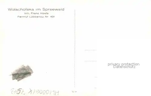 AK / Ansichtskarte Leipe Wotschofska  Kat. Luebbenau Spreewald