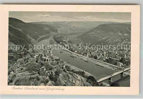 AK / Ansichtskarte Traben Trarbach Fliegeraufnahme Ruine Graefinburg Kat. Traben Trarbach