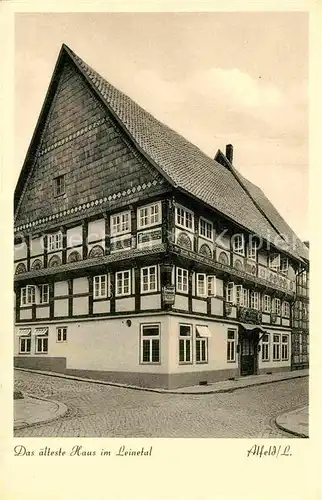 AK / Ansichtskarte Alfeld Leine aeltestes Haus im Leintal Fachwerkhaus Kat. Alfeld (Leine)