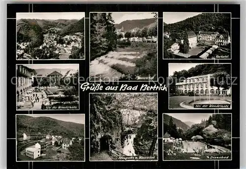AK / Ansichtskarte Bertrich Bad Kurhotel Wasserfall Wandelhalle Dianabad  Kat. Bad Bertrich