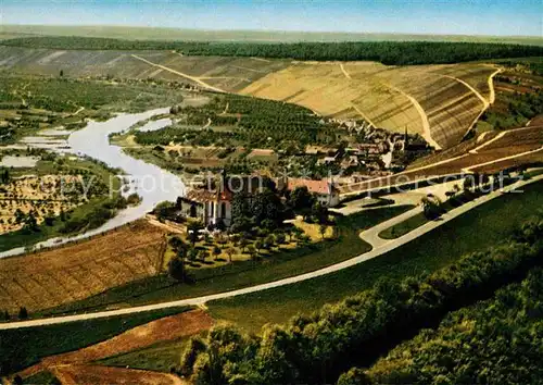 AK / Ansichtskarte Volkach Kloster Vogelsburg Mainschleife Fliegeraufnahme Kat. Volkach Main