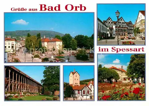 AK / Ansichtskarte Bad Orb Platz Fachwerkhaeuser Gradierwerk Heilbad Naturpark Spessart Kat. Bad Orb
