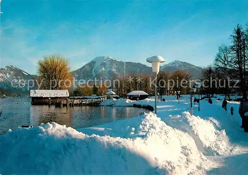 AK / Ansichtskarte Bad Wiessee Winterimpressionen am Tegernsee Bayerische Alpen Kat. Bad Wiessee