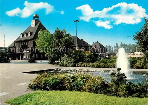 AK / Ansichtskarte Herne Westfalen Hauptbahnhof Springbrunnen Kat. Herne