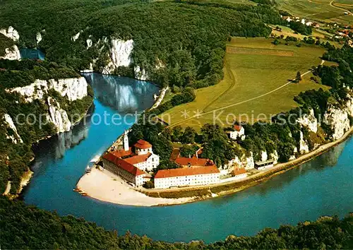 AK / Ansichtskarte Weltenburg Kelheim Kloster Donau Fliegeraufnahme Kat. Kelheim