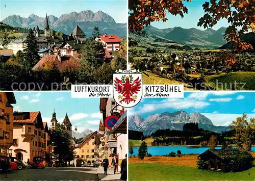 AK / Ansichtskarte Kitzbuehel Tirol Panorama Luftkurort gegen Wilden Kaiser Schwarzsee Kat. Kitzbuehel