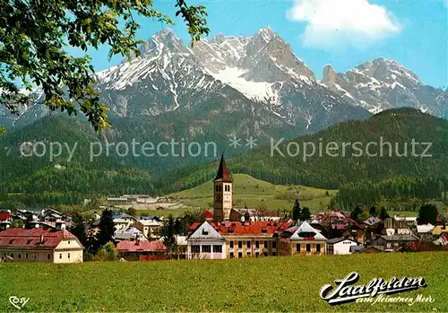 AK / Ansichtskarte Saalfelden Ramseiden Ortsansicht mit Kirche Alpen Kat. Saalfelden am Steinernen Meer