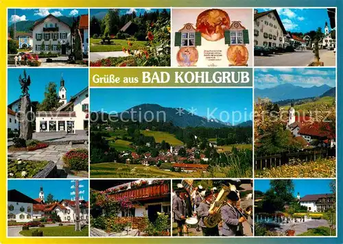 AK / Ansichtskarte Bad Kohlgrub Teilansichte Moorheilbad Alpenblick Musikkapelle Kat. Bad Kohlgrub