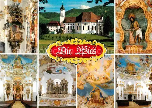 AK / Ansichtskarte Steingaden Oberbayern Die Wies Wallfahrtskirche Fresken Kat. Steingaden