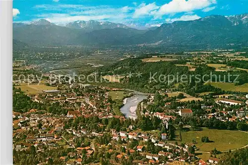 AK / Ansichtskarte Bad Toelz Panorama Isartal Alpen Fliegeraufnahme Kat. Bad Toelz