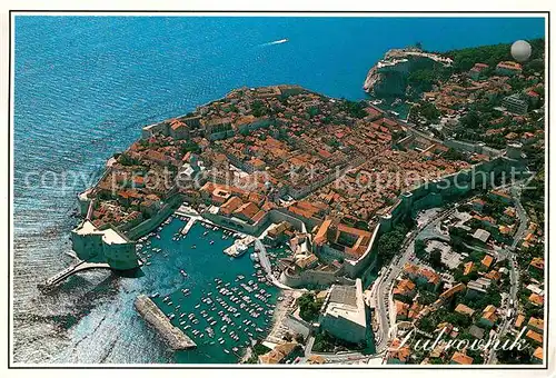 AK / Ansichtskarte Dubrovnik Ragusa Altstadt Hafen Festung Fliegeraufnahme Kat. Dubrovnik