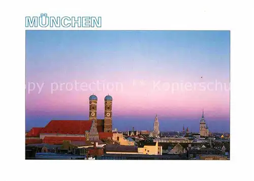AK / Ansichtskarte Muenchen Stadtpanorama mit Frauenkirche Kat. Muenchen