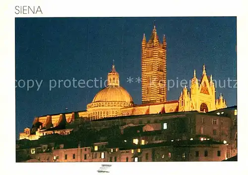 AK / Ansichtskarte Siena Il Duomo notturno Kat. Siena
