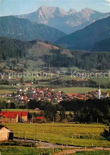 AK / Ansichtskarte Wertach Panorama Blick zum Geishorn Allgaeuer Alpen Kat. Wertach