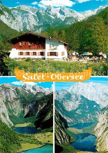 AK / Ansichtskarte Saletalpe mit Teufelshoernern Obersee Watzmann Alpenpanorama Kat. Berchtesgaden