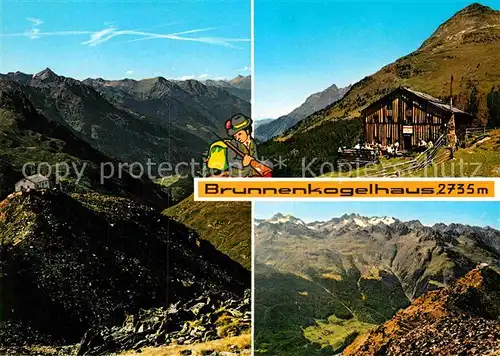 AK / Ansichtskarte oetztal Tirol Brunnenbergalm Brunnekogelhaus oetztal Alpenpanorama Kat. Laengenfeld