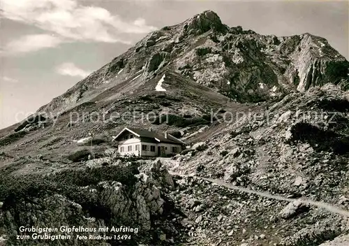 AK / Ansichtskarte Lermoos Tirol Grubigstein Gipfelhaus mit Aufstieg zum Grubigstein Kat. Lermoos