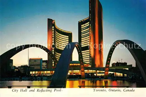 AK / Ansichtskarte Toronto Canada City Hall and Reflecting Pool Kat. Ontario