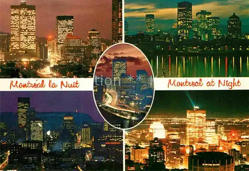 AK / Ansichtskarte Montreal Quebec Skyline downtown at night Kat. Montreal