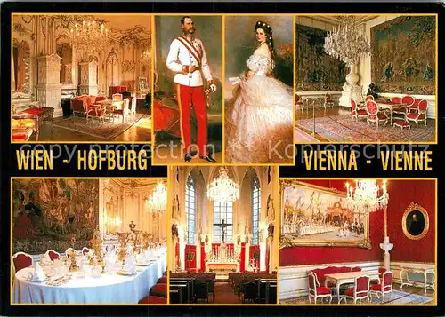 AK / Ansichtskarte Wien Hofburg Innenansichten Kaiser Franz Josef Kaiserin Elisabeth Kat. Wien