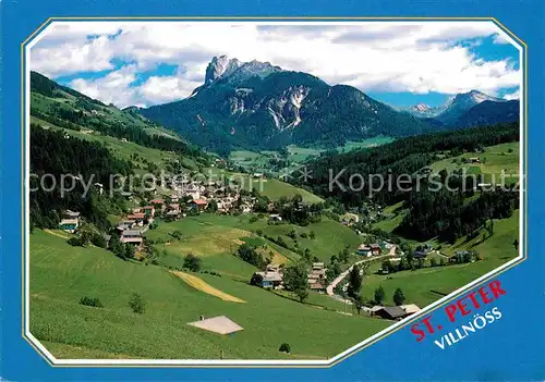 AK / Ansichtskarte St Peter Villnoess Panorama Villnoesstal mit Peitlerkofel Alpen