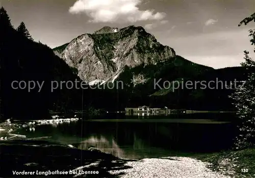 AK / Ansichtskarte Ebensee Oberoesterreich Vorderer Langbathsee Alpen Kat. Ebensee Salzkammergut