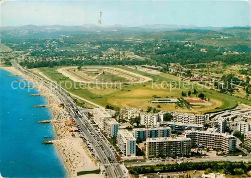 AK / Ansichtskarte Cagnes sur Mer Fliegeraufnahme Plage Hippodrome Kat. Cagnes sur Mer