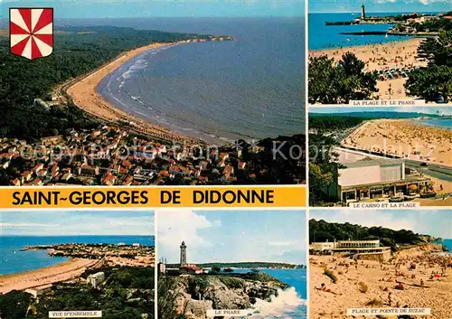 AK / Ansichtskarte Saint Georges de Didonne Fliegeraufnahme Strand Casino Phare  Kat. Saint Georges de Didonne