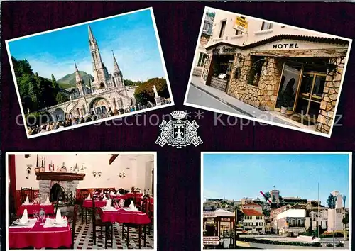 AK / Ansichtskarte Lourdes Hautes Pyrenees Albergo Ristorante Hotel Basilique Kat. Lourdes