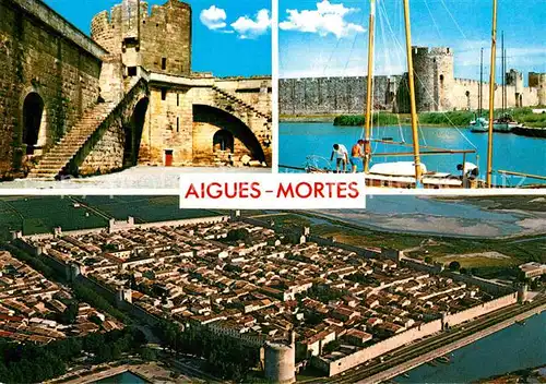 AK / Ansichtskarte Aigues Mortes Gard Schloss Fliegeraufnahme Kat. Aigues Mortes