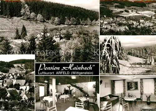 AK / Ansichtskarte Arfeld Pension Hainbach Fliegeraufnahme  Kat. Bad Berleburg