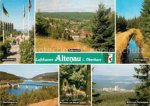 AK / Ansichtskarte Altenau Harz Glockenberg Dammgraben Marktbrunnen Okertalsperre Kat. Altenau