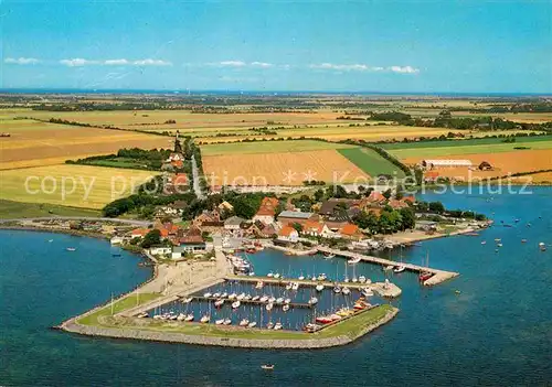 AK / Ansichtskarte Lemkendorf Fehmarn Fliegeraufnahme Hafen Kat. Fehmarn