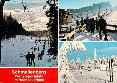 AK / Ansichtskarte Schmallenberg Skigebiet Lifte Kat. Schmallenberg