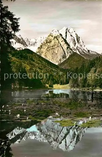 AK / Ansichtskarte Riessersee mit Waxensteine Wettersteingebirge Kat. Garmisch Partenkirchen