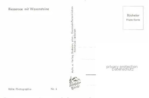 AK / Ansichtskarte Riessersee mit Waxensteine Wettersteingebirge Kat. Garmisch Partenkirchen