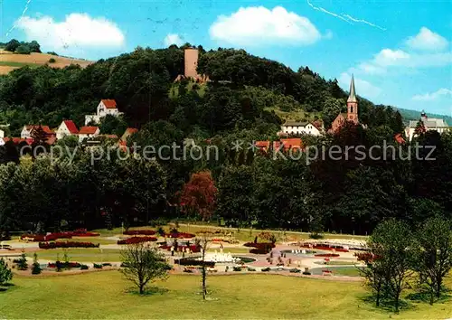 AK / Ansichtskarte Bad Soden Salmuenster Neuer Kurpark Stolzenberg Burgruine Kat. Bad Soden Salmuenster