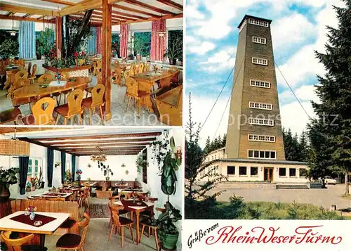 AK / Ansichtskarte Oberhundem Rhein Weser Turm Restaurant Aussichtsturm Kat. Kirchhundem