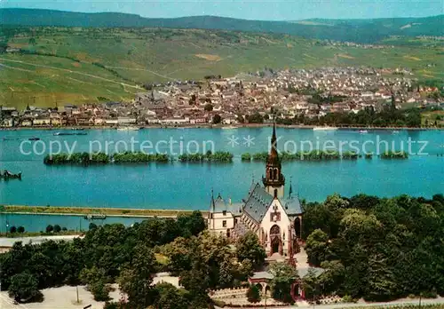 AK / Ansichtskarte Bingen Rhein St Rochuskapelle mit Blick nach Ruedesheim Kat. Bingen am Rhein