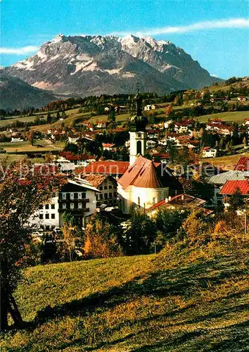 AK / Ansichtskarte Reit Winkl Pfarrkirche St Pankratius Zahmer Kaiser Kaisergebirge Kat. Reit im Winkl