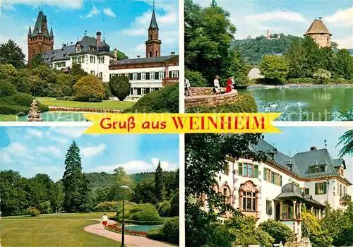 AK / Ansichtskarte Weinheim Bergstrasse Schlosspark Historische Weinstadt Kat. Weinheim