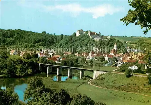 AK / Ansichtskarte Harburg Schwaben Panorama Woernitz Bruecke Schloss Kat. Harburg (Schwaben)