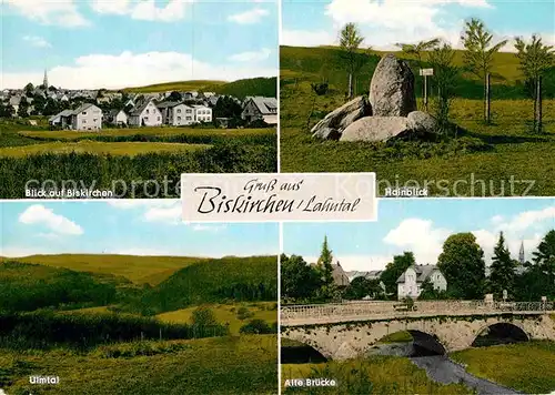 AK / Ansichtskarte Biskirchen Ortsansicht Hainblick Alte Bruecke Ulmtal Landschaftspanorama Kat. Leun